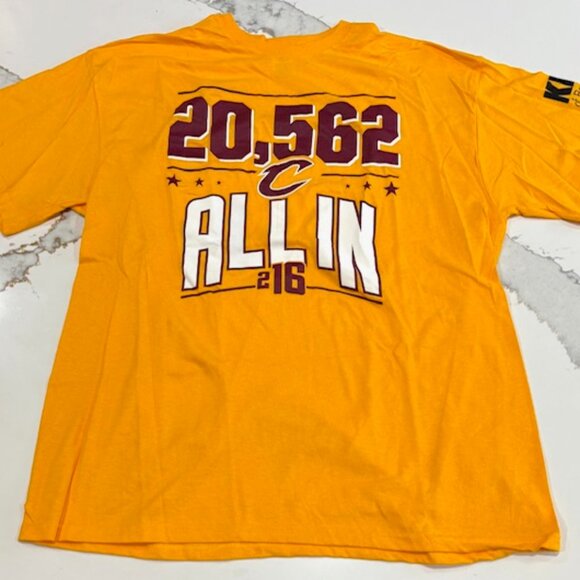 2015 Kia of Bedford 20,562 Cleveland Cavaliers Fans All In SGA Gold T-Shirt! XL - Picture 2 of 6